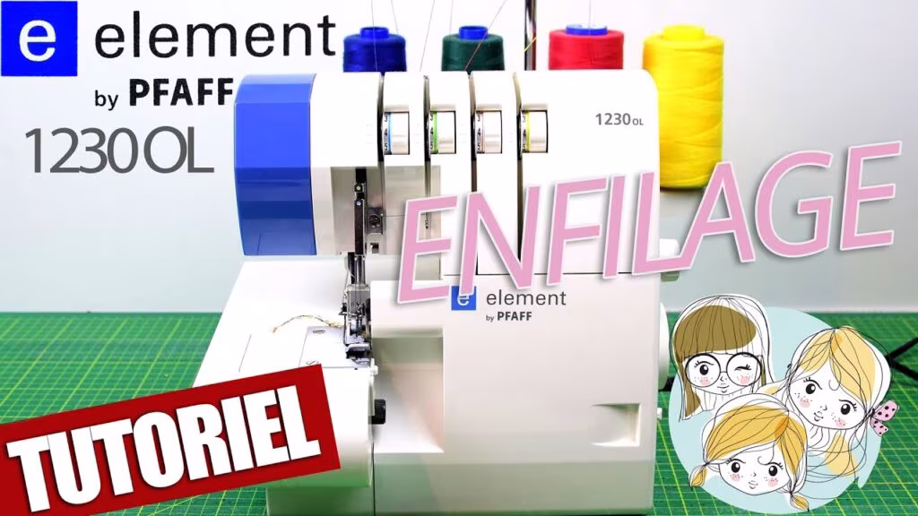 Comment enfiler la surjeteuse Pfaff 1230 OL de LIDL 1