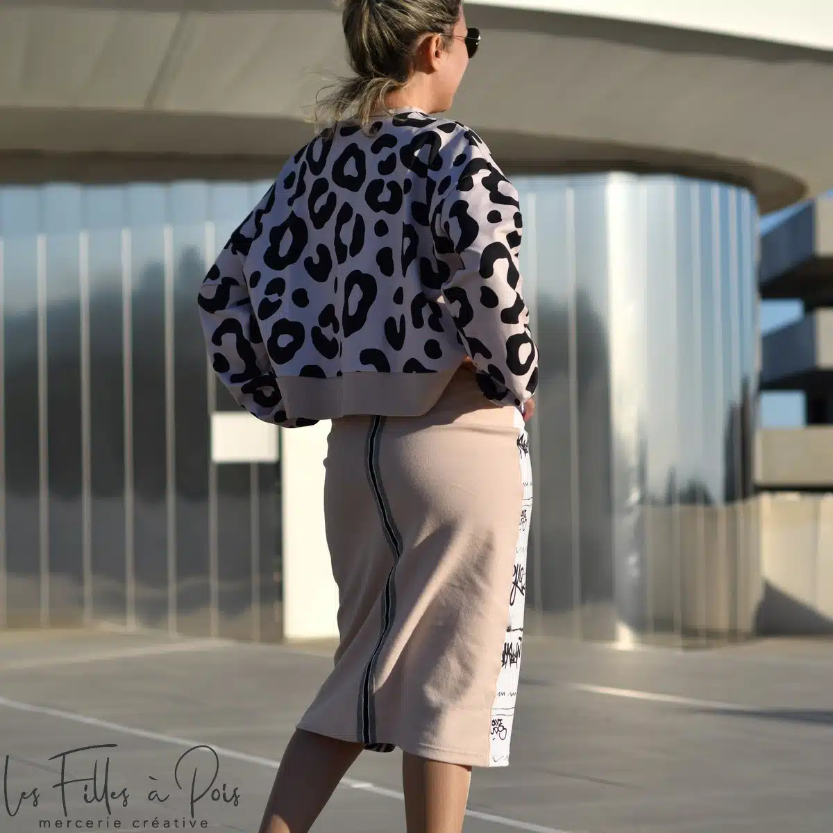Panneau tissu Disney Dingo - Jupe droite et sweat Lana