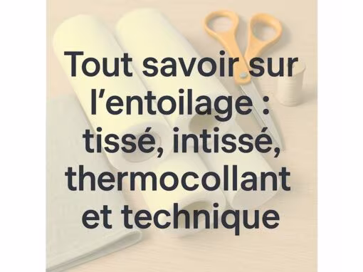 Tout savoir sur l’entoilage : tissé, intissé, thermocollant et technique